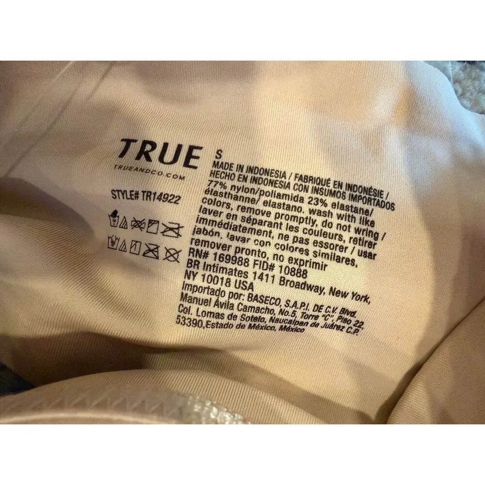 True Body Wirefree Convertible Bandeau Bra Sz S Nude NEW